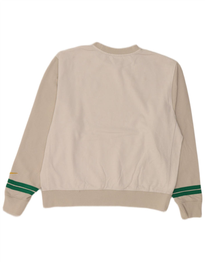 Felpa grafica da uomo Nike Felpa in cotone color block bianco medio