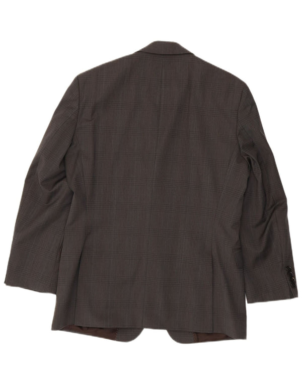 Giacca blazer da uomo a 2 bottoni Hugo Boss EU 48 pied de poule grigio medio