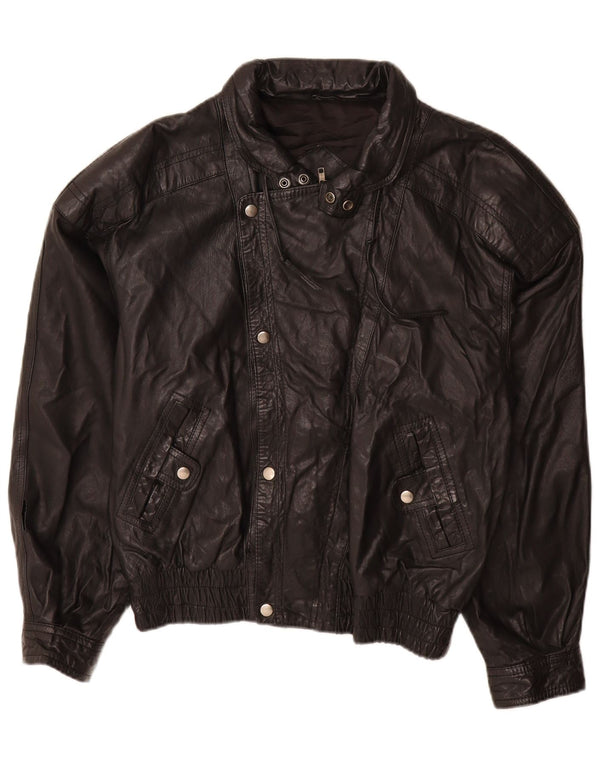 Giacca in pelle da uomo Yukon Trail IT 50 Large Nera