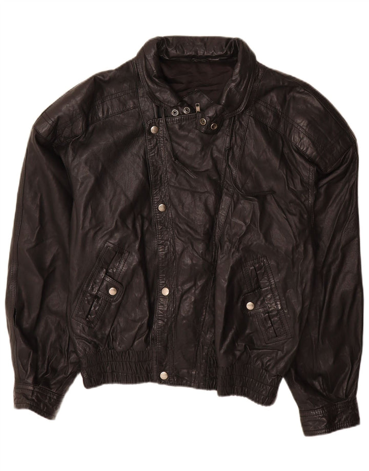 Giacca in pelle da uomo Yukon Trail IT 50 Large Nera