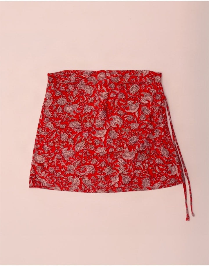 Gonna corta Zara da donna XS W24 rossa floreale
