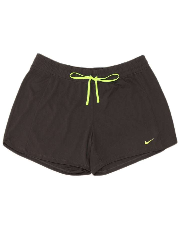 Pantaloncini sportivi Nike da uomo grandi in poliestere grigio