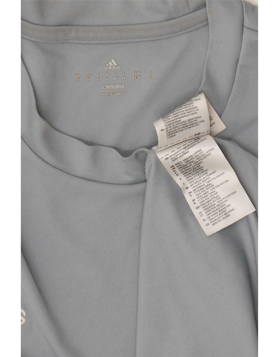 T-shirt ADIDAS da uomo Climalite Top grigio medio in poliestere