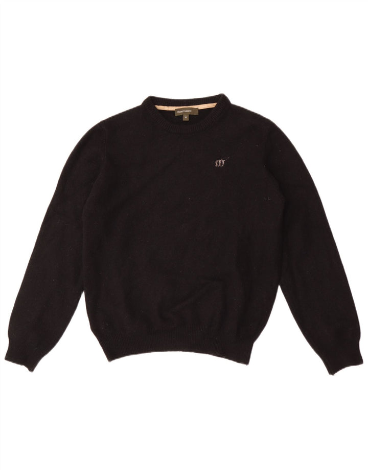 Maglione da donna con scollo a barca Henry Cottons UK 14 Lana nera media