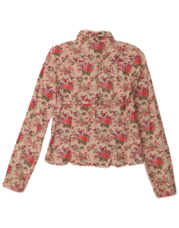 Camicia Benetton Bambina 11-12 Anni XL Cotone Floreale Rosa