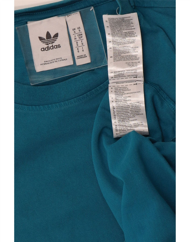 T-shirt grafica da uomo ADIDAS Top piccola in cotone blu
