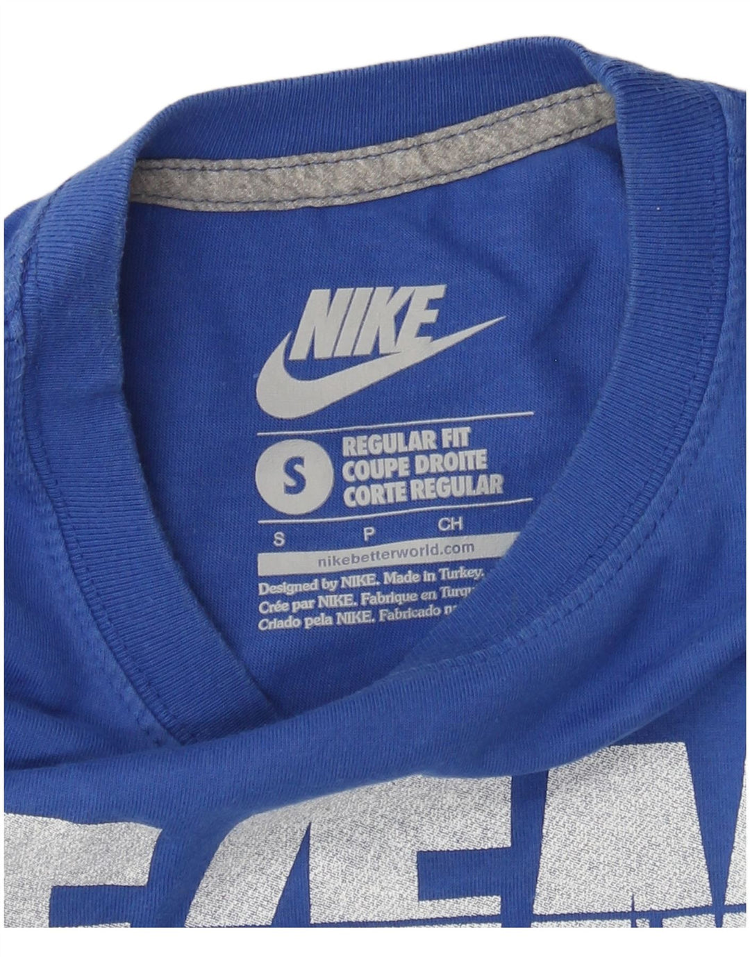 T-shirt grafica Nike da uomo con vestibilità regolare, piccola, blu