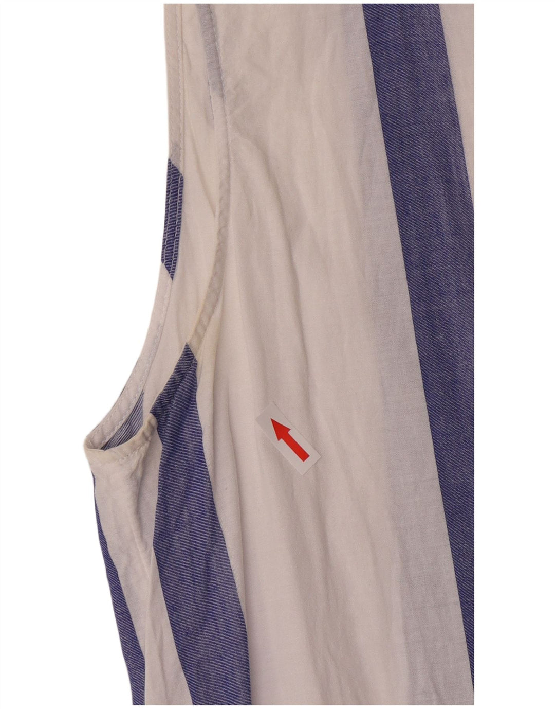 Camicetta senza maniche da donna Zara UK 12 medio blu navy a righe