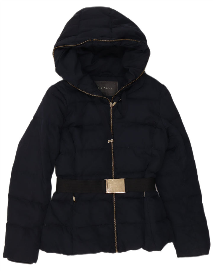 Giacca imbottita con cappuccio da donna Esprit UK 8 Small Poliestere blu navy
