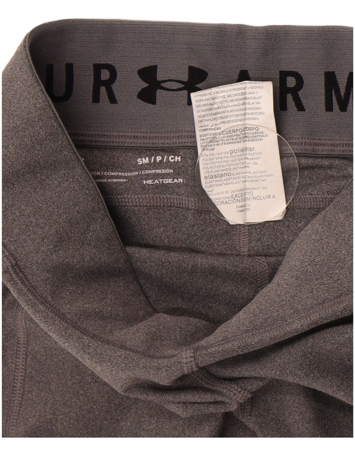 Leggings Capri da donna Under Armour UK 10 piccolo poliestere grigio