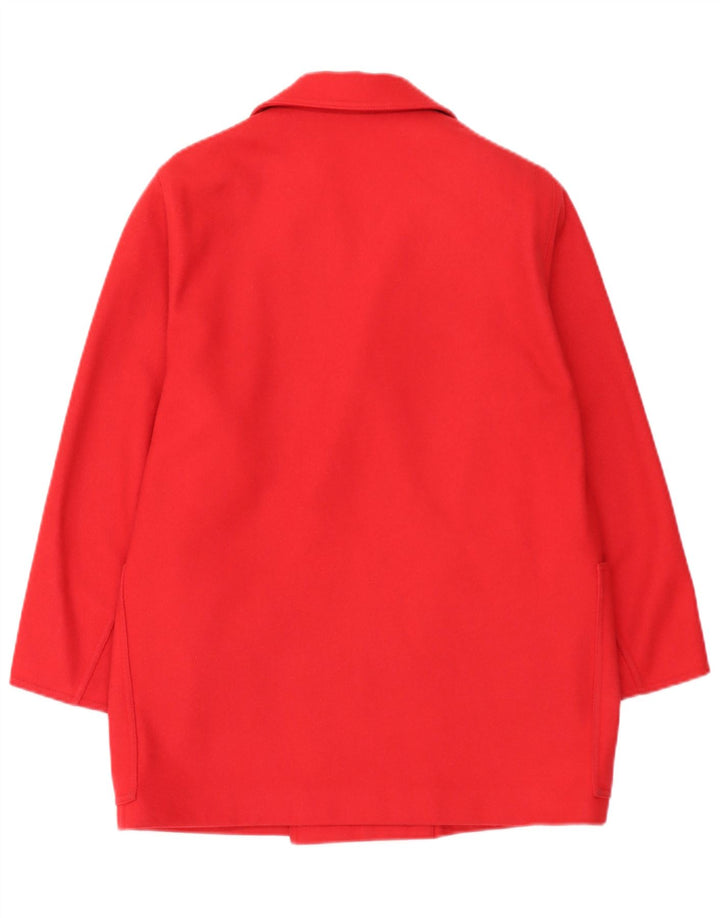 Cappotto doppiopetto oversize da donna Marella UK 8 piccolo in lana rossa