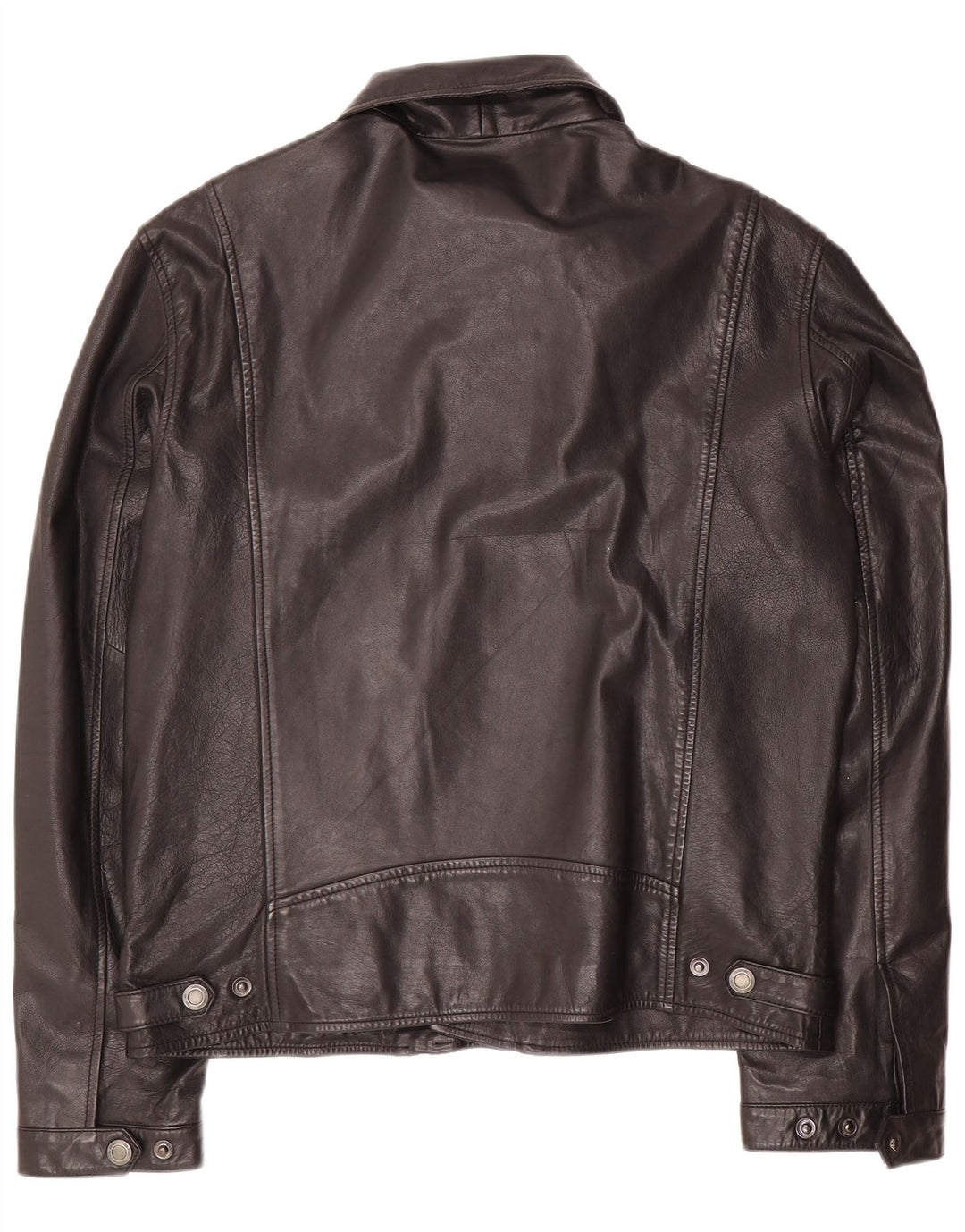 Giacca da motociclista in pelle da uomo VINTAGE IT 52 XL Pelle nera