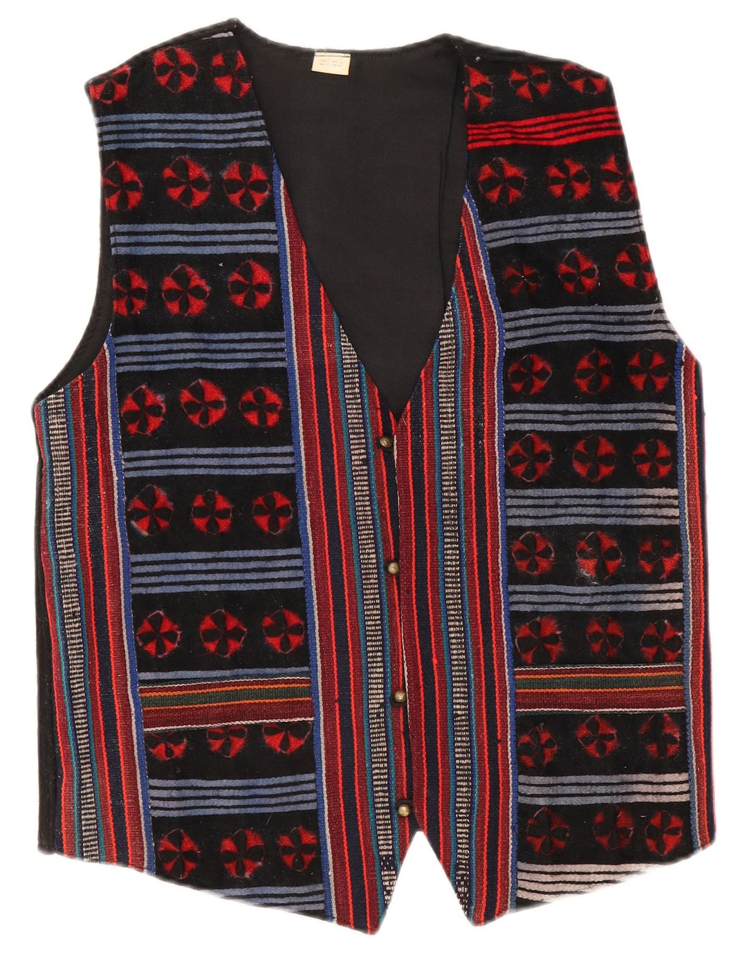 Gilet da uomo VINTAGE medio multicolore in lana Fair Isle