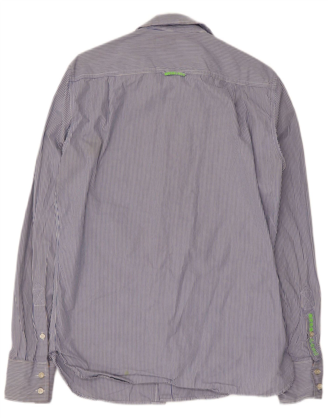 Camicia da uomo Superdry in cotone gessato blu medio