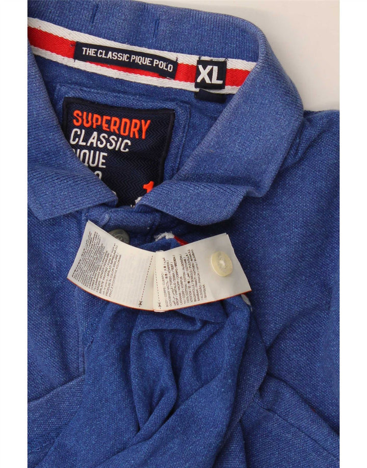Polo da uomo Superdry XL in cotone blu