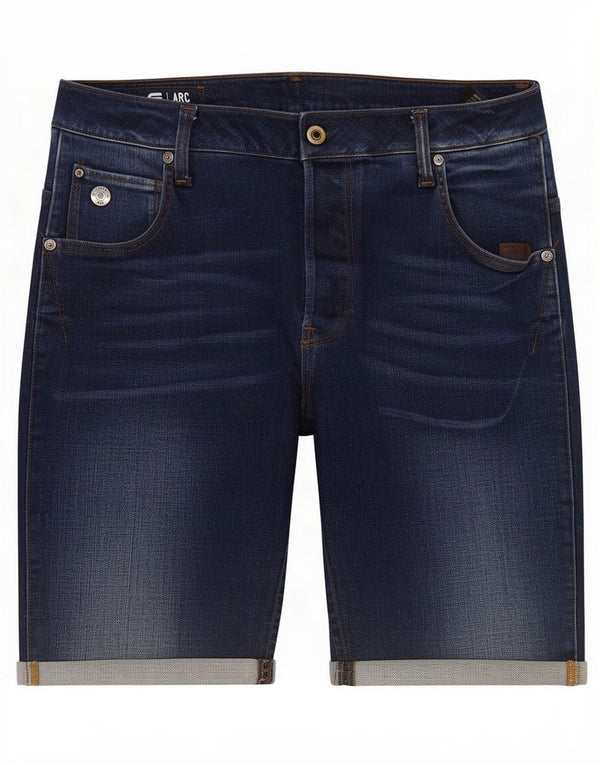 Pantaloncini di jeans Arc da uomo G-Star W31 cotone blu navy medio
