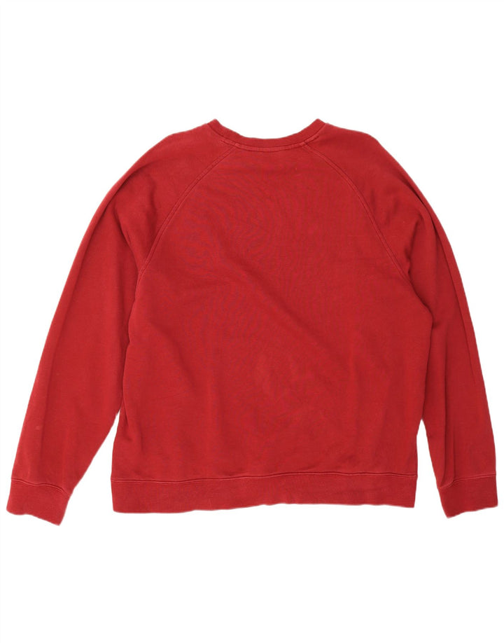 Felpa Nike Uomo Maglione Large Rosso Cotone