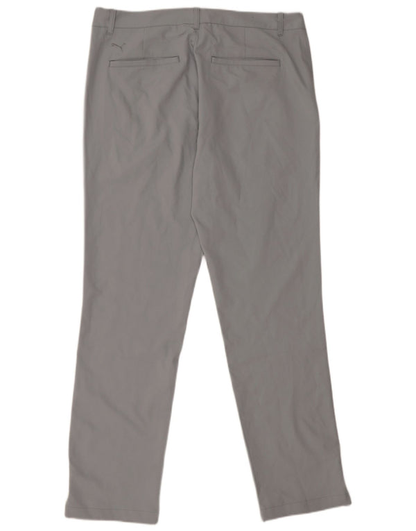Pantaloni chino slim da uomo Puma W34 L32 poliestere grigio