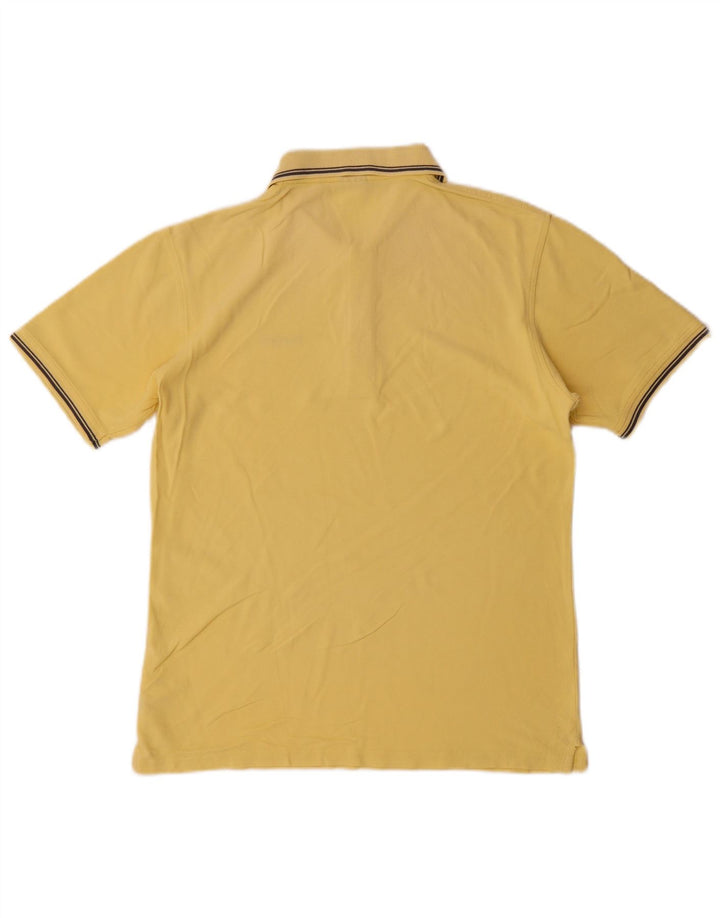 Polo Reebok da uomo piccola in cotone a righe gialle