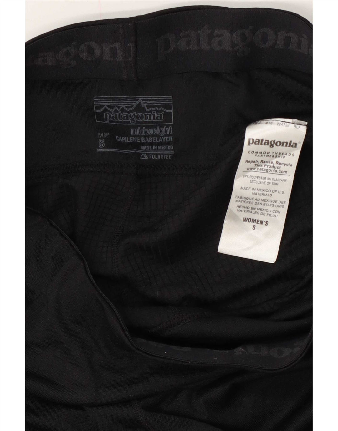 Leggings da donna Patagonia UK 10 Small Nero Poliestere