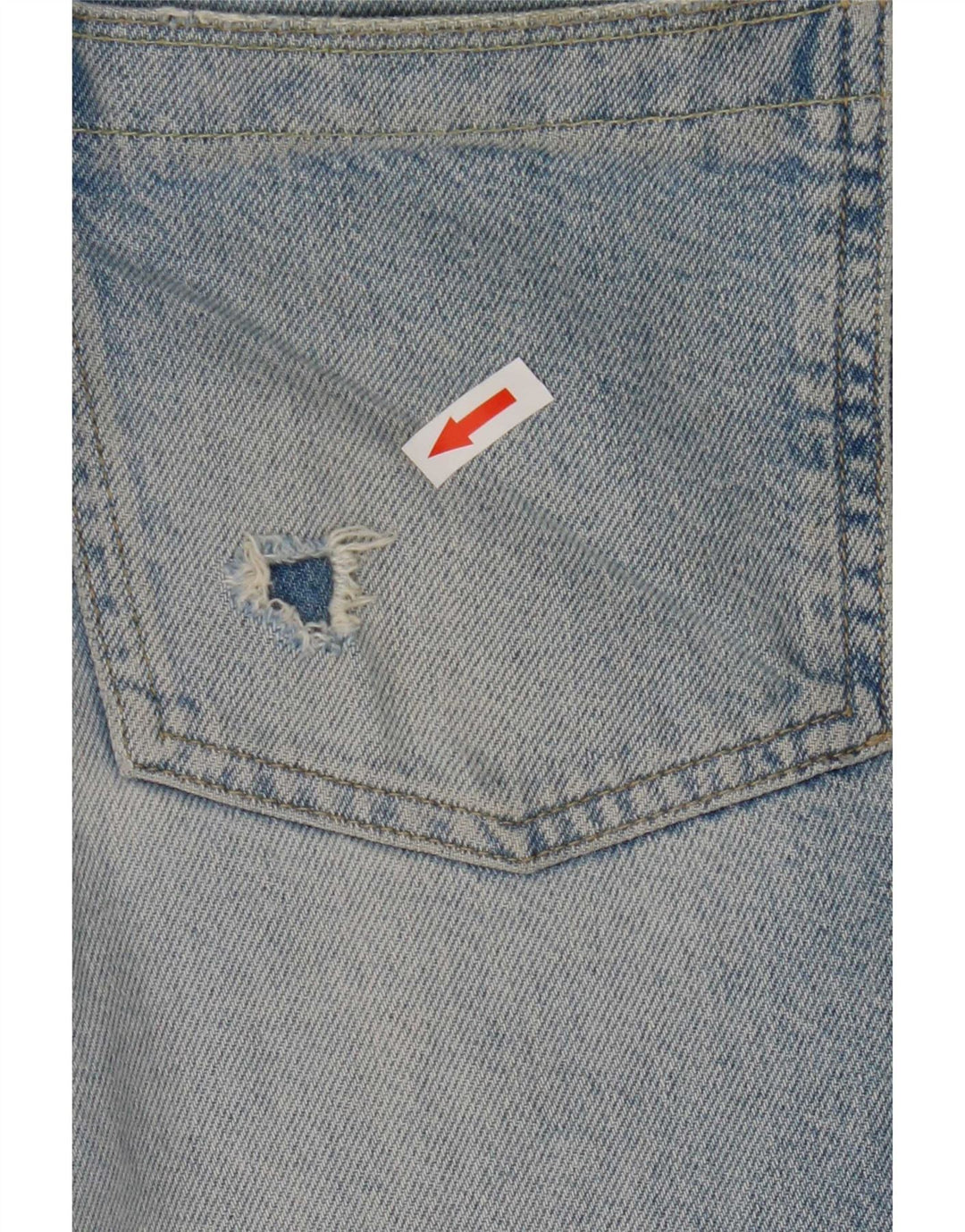 Jeans ritagliati effetto consumato da donna Reiss W29 L26 cotone blu