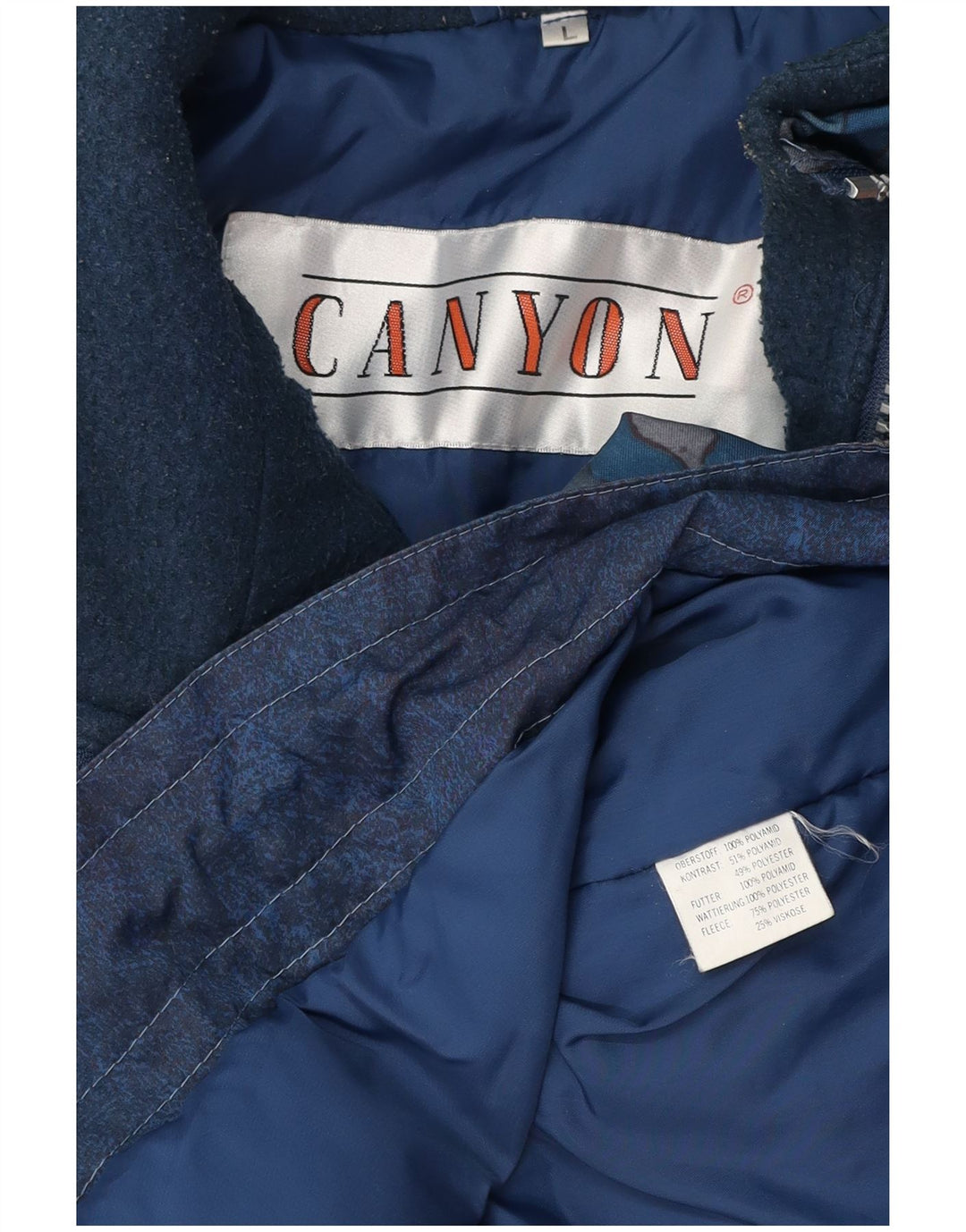 CANYON Giacca a vento pullover da uomo UK 40 Large Blue geometrica