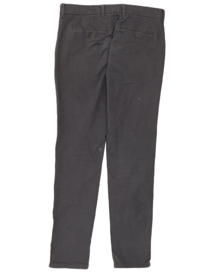 Pantaloni chino slim da uomo Marks & Spencer W34 L33 cotone grigio