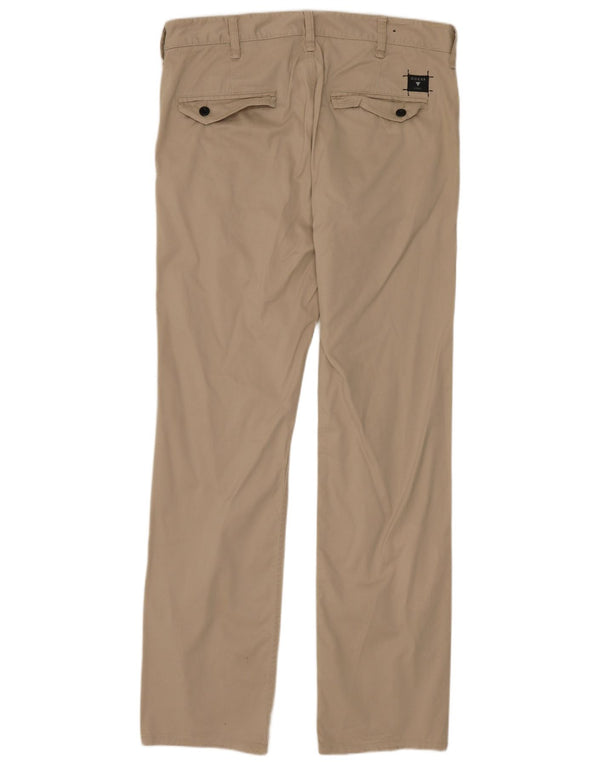 Pantaloni chino dritti da uomo Guess W32 L33 in cotone beige