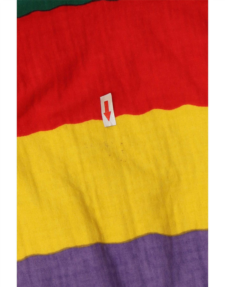 Enrico Coveri Giacca a vento da donna IT 46 Large a righe multicolore