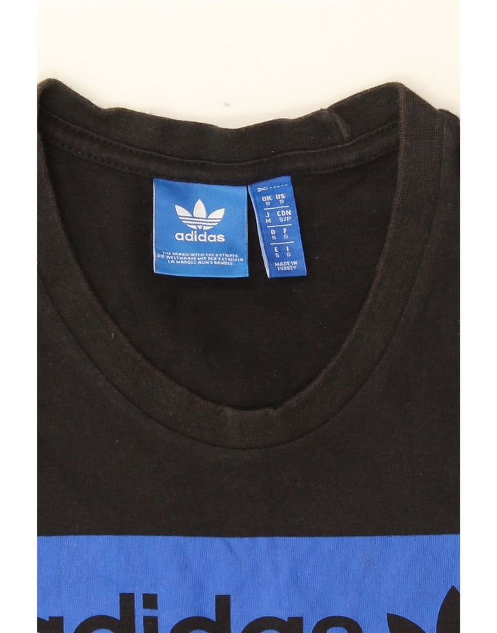 T-shirt grafica da uomo Adidas Top piccola nera