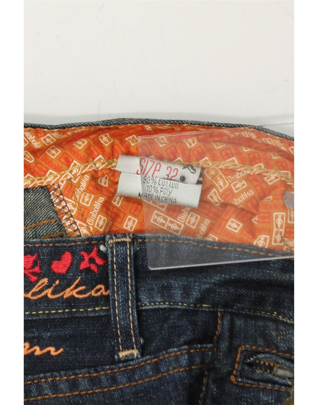 VINTAGE Womens Straight Jeans W32 L27 Blue Cotton Vintage Vintage and Second-Hand Vintage from Messina Hembry 