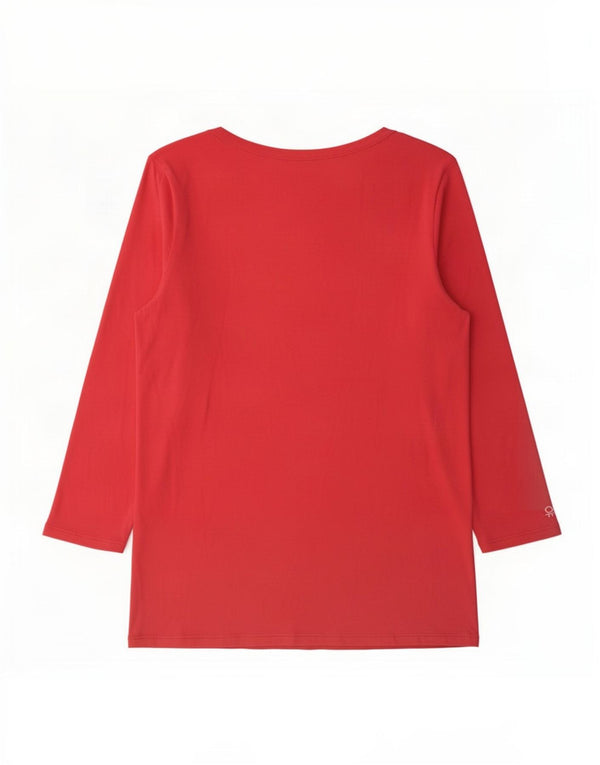 Top Benetton da donna a maniche lunghe UK 12 rosa medio