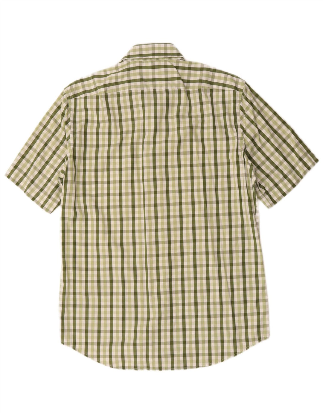 Camicia a maniche corte da uomo Hugo Boss taglia 40 15 3/4 percalle verde medio