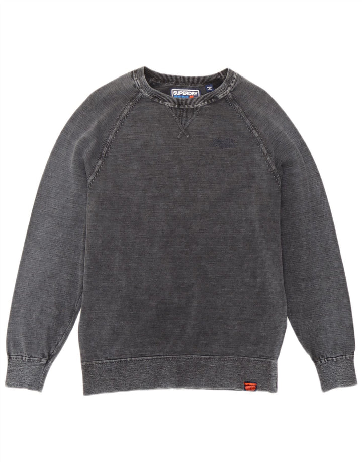 Felpa da donna Superdry Maglione UK 16 Large Grigio Cotone