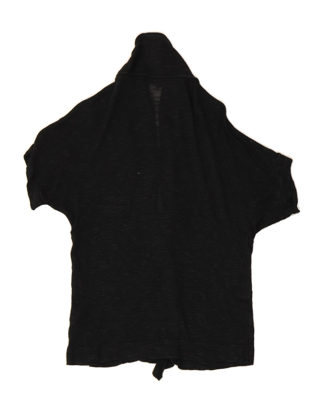 MOSSIMO Womens Short Sleeve Open Cardigan Sweater UK 20 2XL Black Rayon Vintage Mossimo and Second-Hand Mossimo from Messina Hembry 