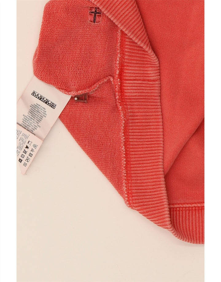 NAPAPIJRI Womens Graphic Sweatshirt Jumper UK 14 Medium Red Cotton Vintage Napapijri and Second-Hand Napapijri from Messina Hembry 