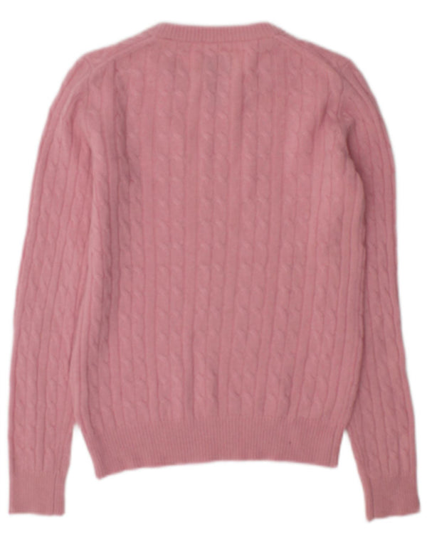 Maglione maglione oversize con scollo a barca da donna Jack Wills UK 6 XS lana rosa