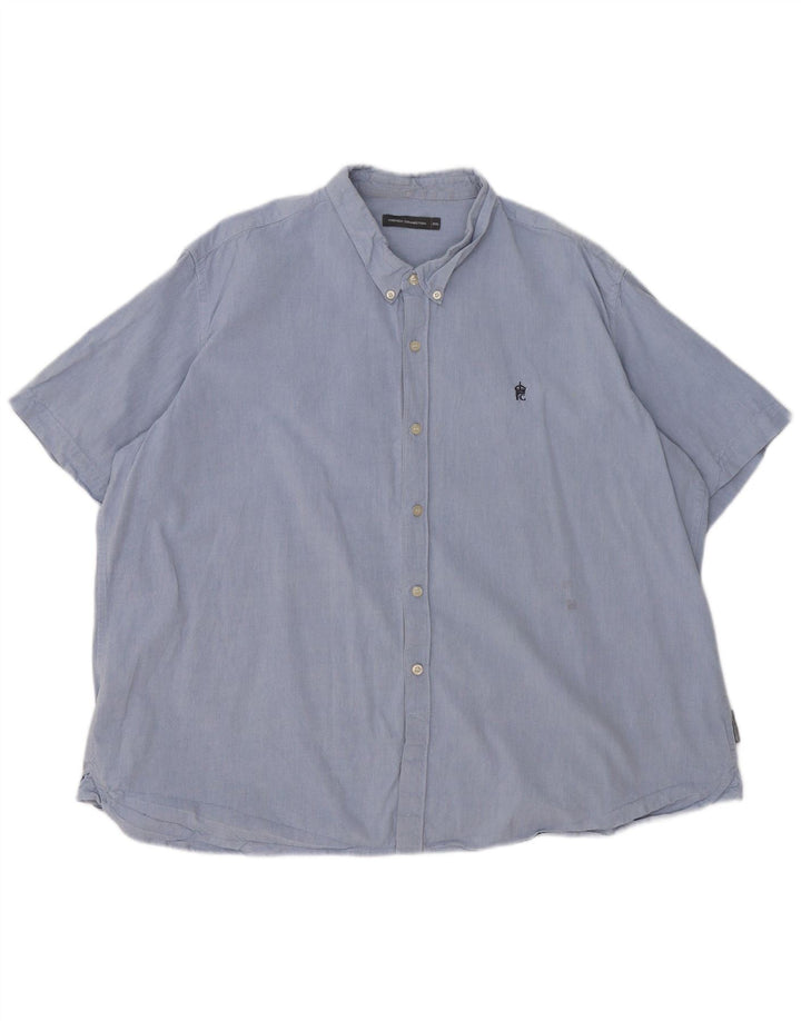 Camicia a maniche corte da uomo French Connection 2XL cotone blu