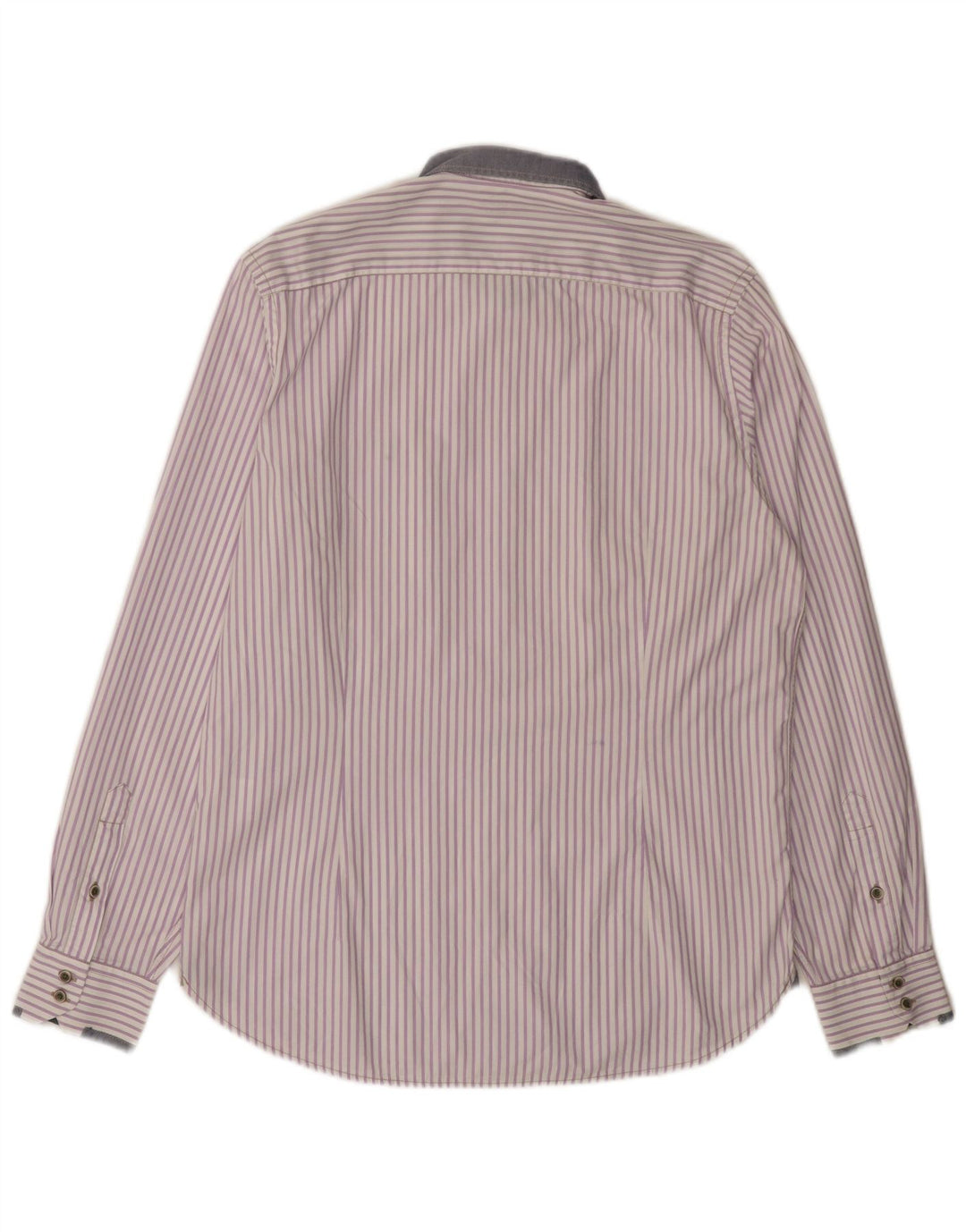 Camicia da uomo Ted Baker taglia 4 grande cotone gessato viola