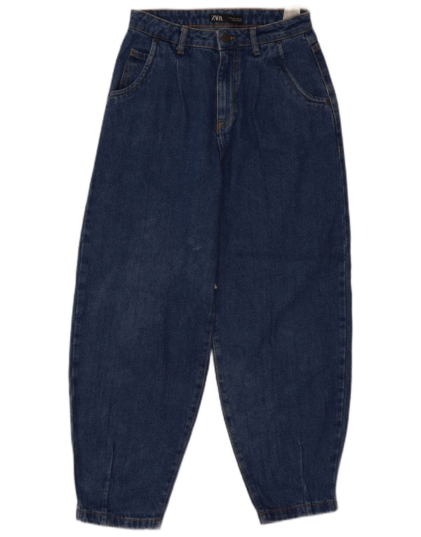 Jeans affusolati a vita alta da donna Zara EU 36 XS W26 L27 cotone blu