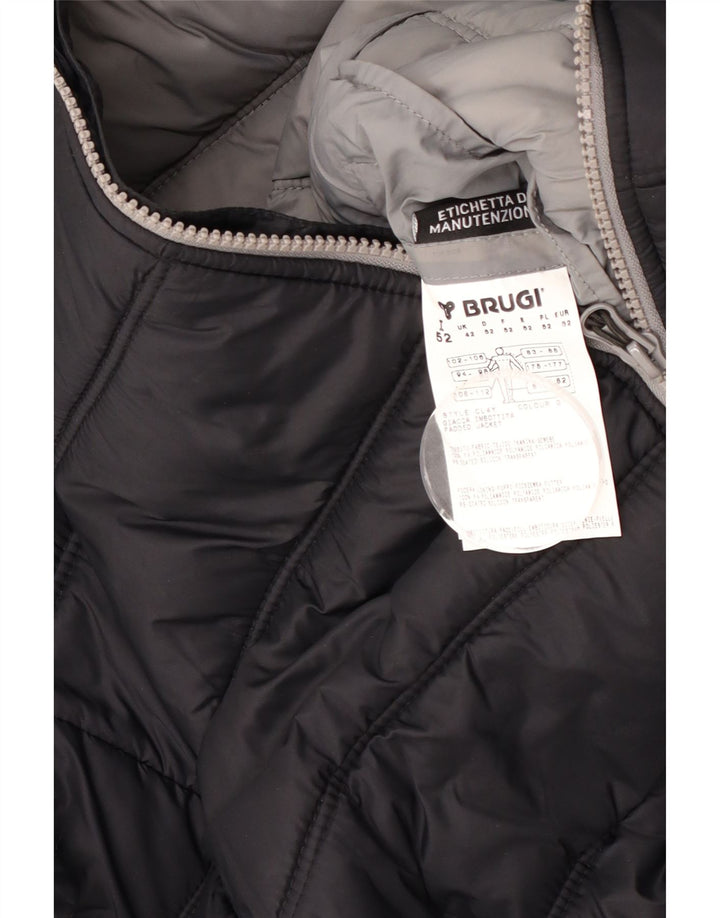 Piumino Brugi Uomo con Cappuccio IT 52 XL Nero Poliammide