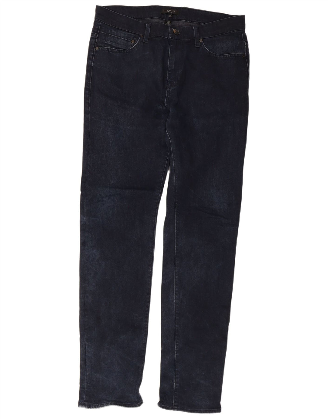Jeans slim da uomo Ted Baker W32 L31 cotone blu navy