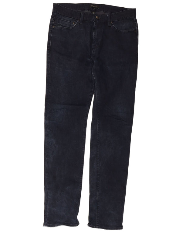 Jeans slim da uomo Ted Baker W32 L31 cotone blu navy