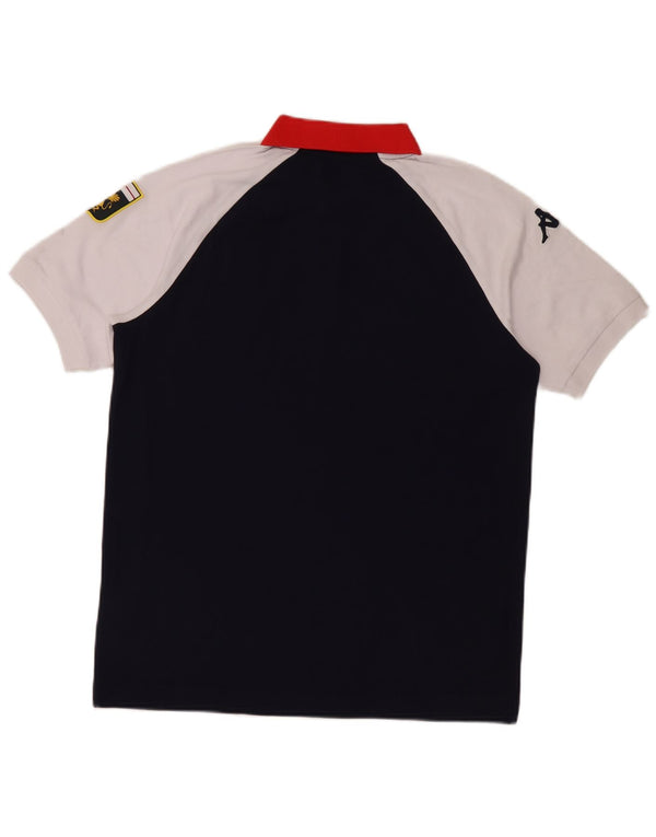 Polo da rugby Kappa da uomo Gara Graphic, grande, in cotone color block blu navy