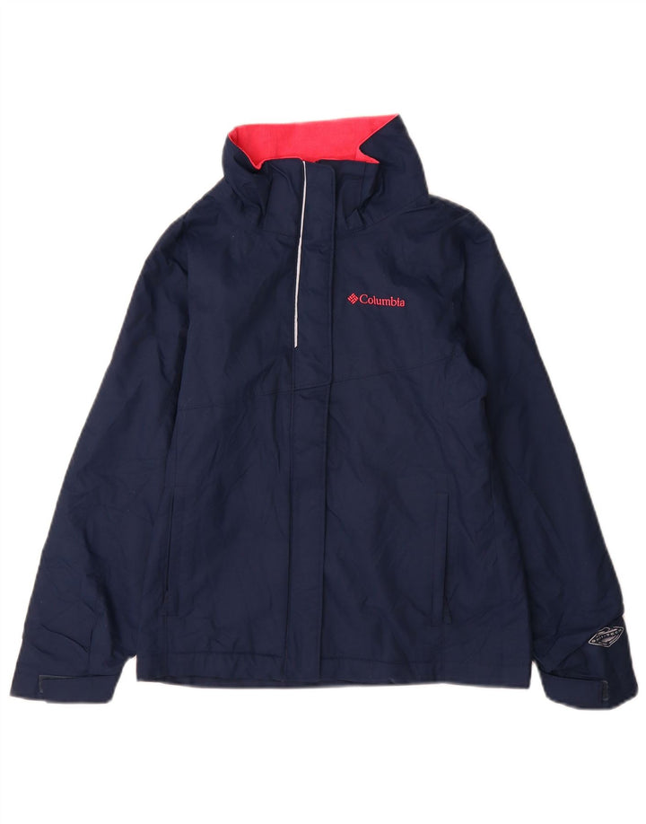 Giacca a vento Columbia per ragazze 9-10 anni piccola in nylon blu navy