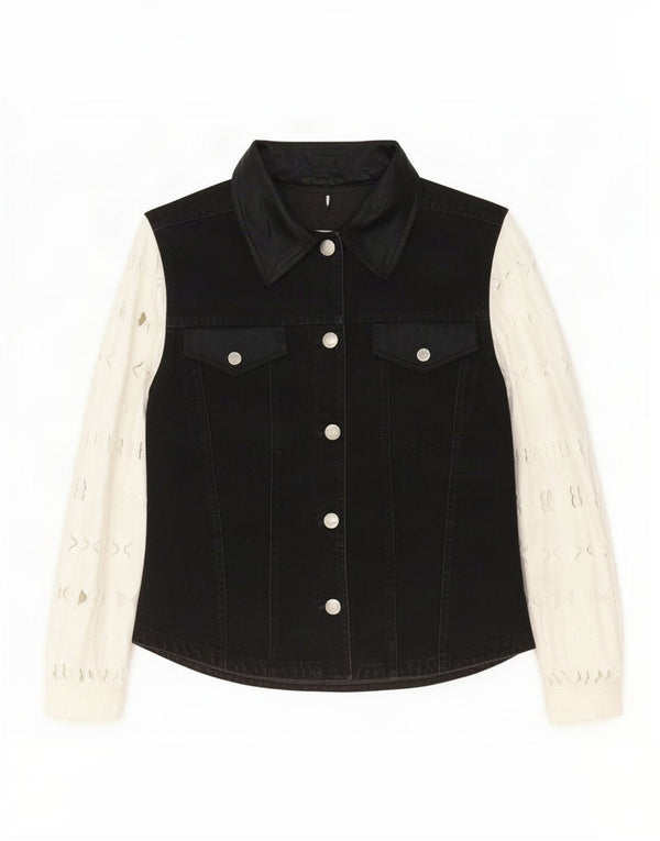 Camicia Gattinoni Donna Denim IT 44 Cotone Colourblock Nero Medio
