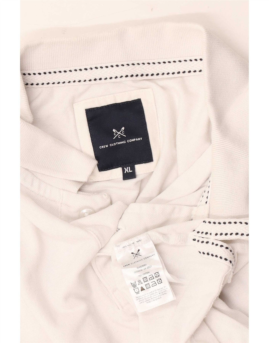 Crew Clothing Polo da uomo XL in cotone bianco