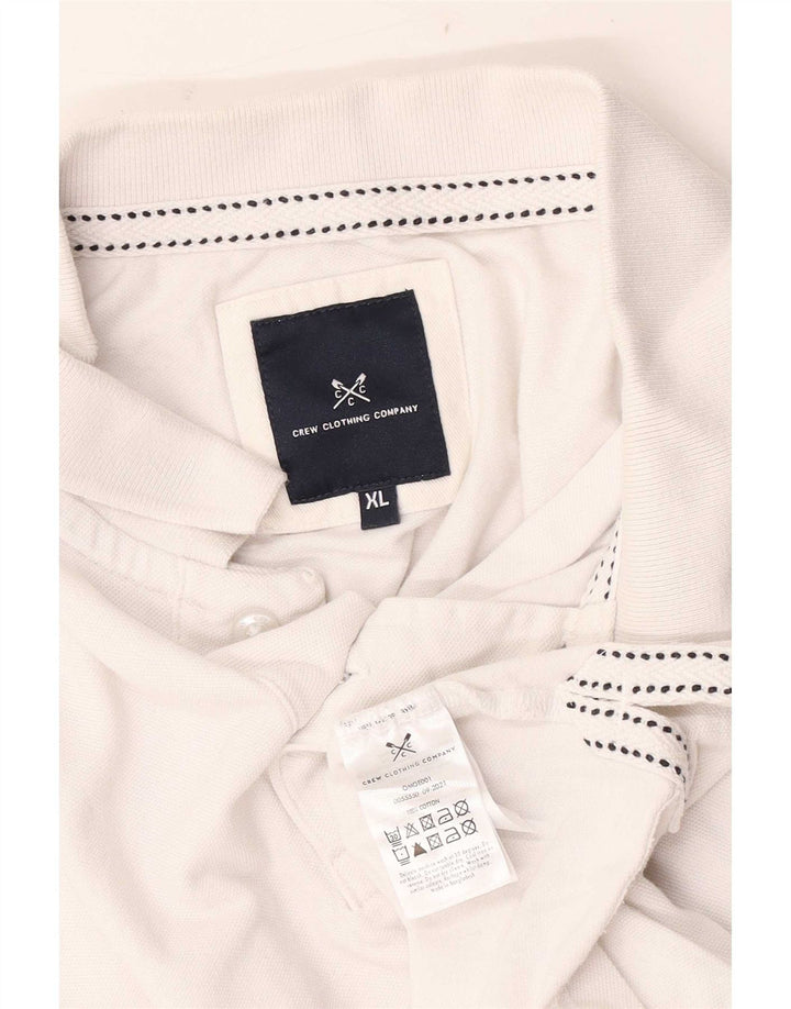 Crew Clothing Polo da uomo XL in cotone bianco