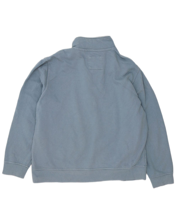 Crew Clothing Felpa con collo con zip da uomo Maglione 2XL Cotone blu