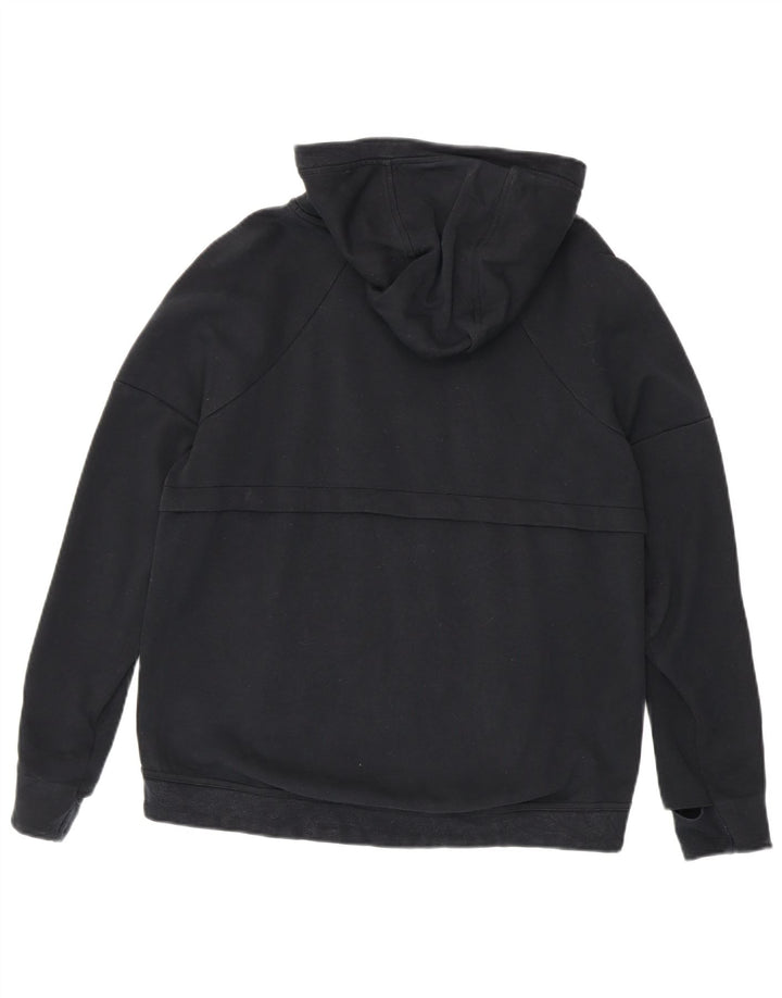 Felpa con cappuccio e zip da donna Nike UK 14 cotone nero medio